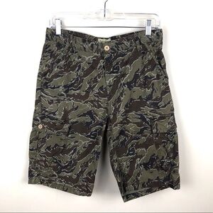 Lucky Brand Camo Tiger Stripe Cargo Shorts 16